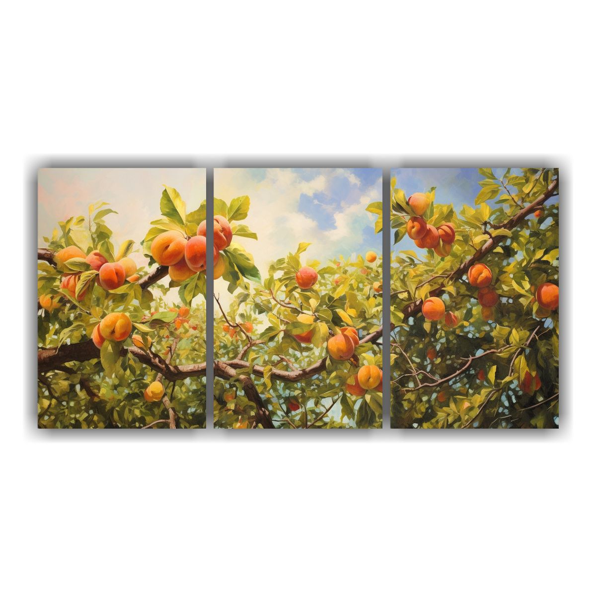 GENERICO - Set 3 Composiciones De Frutales Adorables Pintura Abstracta  240x120cm