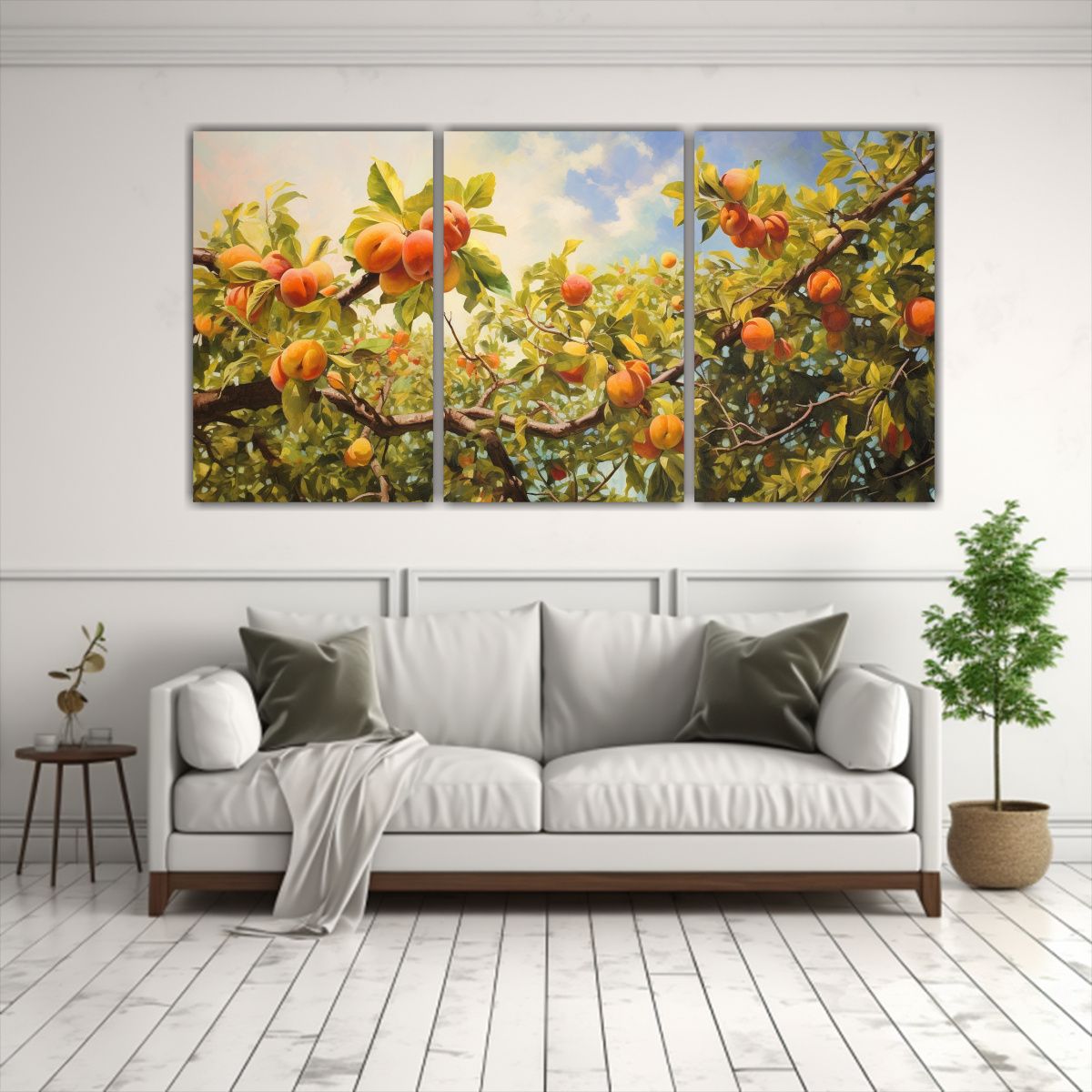 GENERICO - Set 3 Composiciones De Frutales Adorables Pintura Abstracta  240x120cm