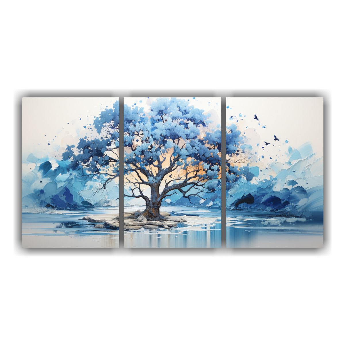 GENERICO - Cuadro Abstracto Movimiento Escena: Árbol Tropical En Color 240x120cm