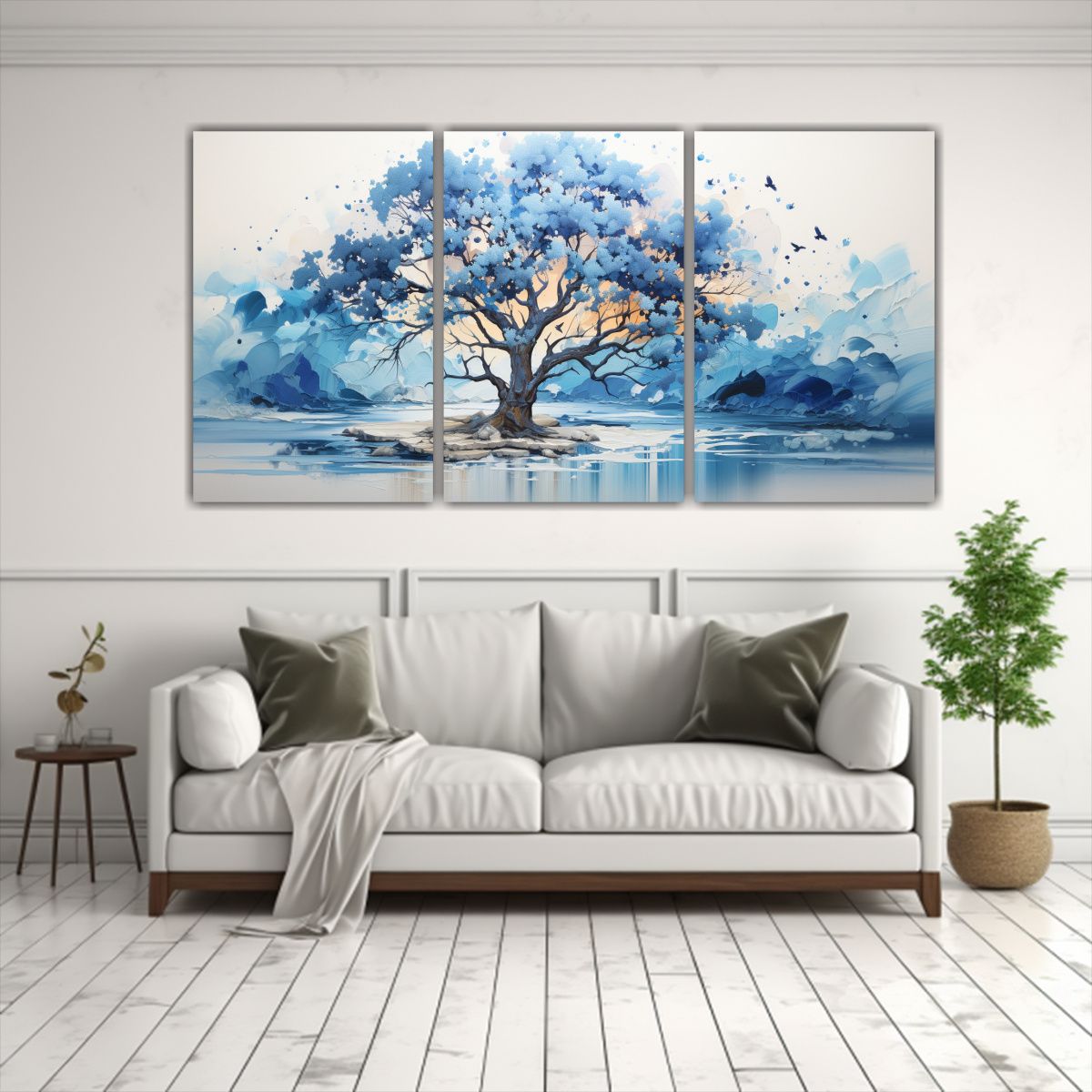 GENERICO - Cuadro Abstracto Movimiento Escena: Árbol Tropical En Color 240x120cm