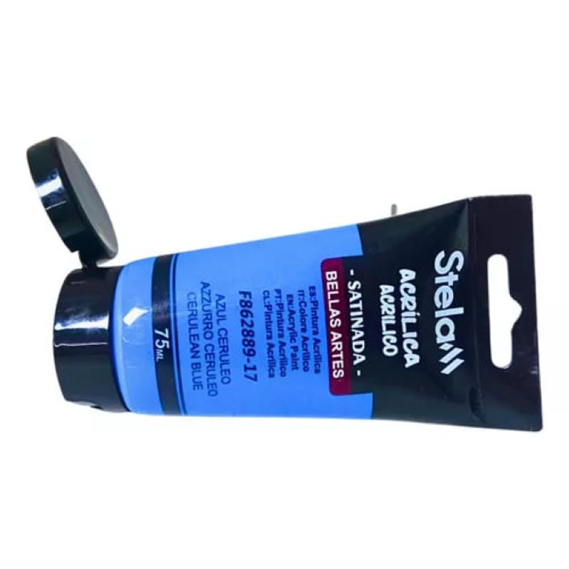 GENERICO - Pinturas Acrílicas Satinadas De 75 ml Para Obras De Arte Azul Cerúleo