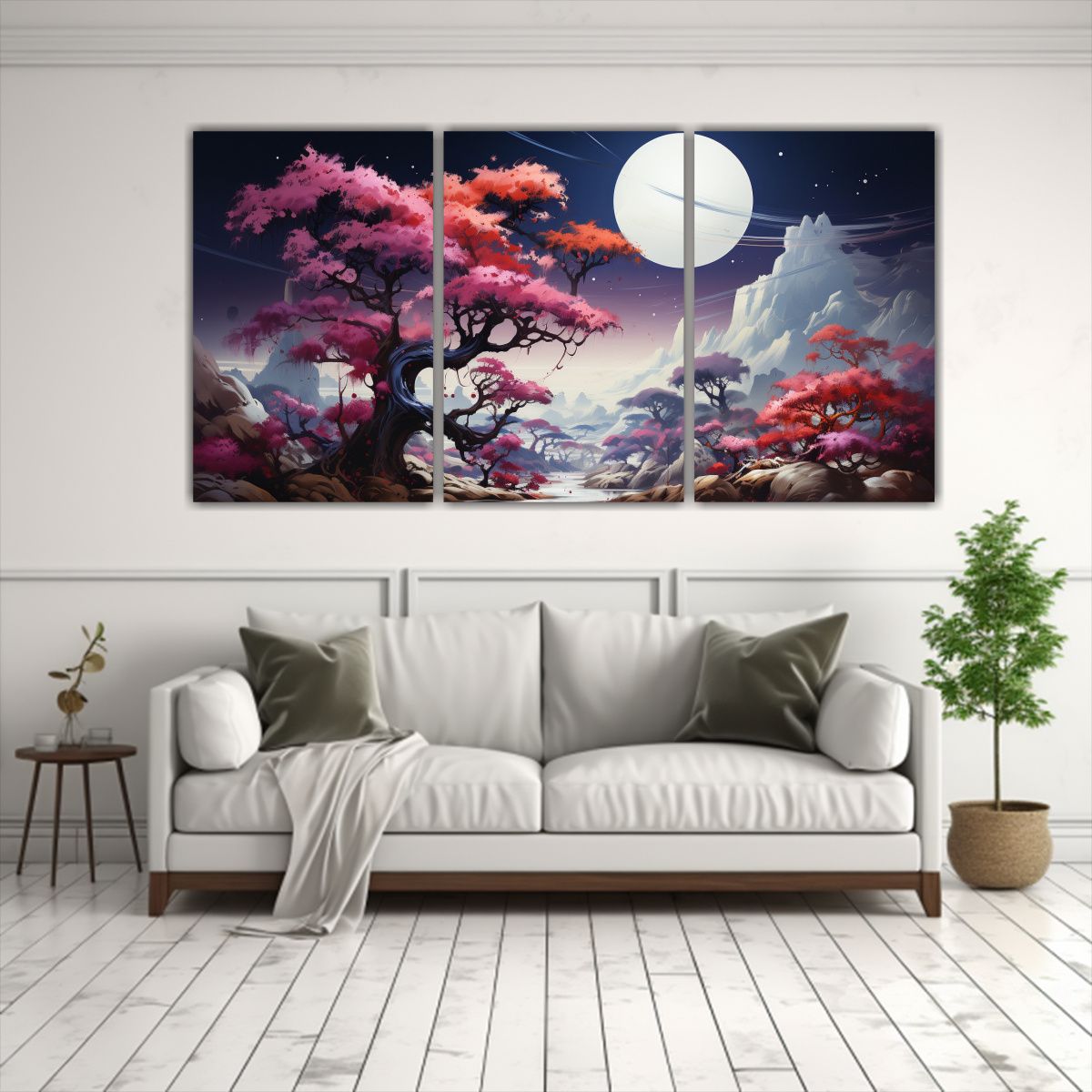 GENERICO - Cuadros Fotografía De Árbol De Junípero En Colores Blanco 240x120cm