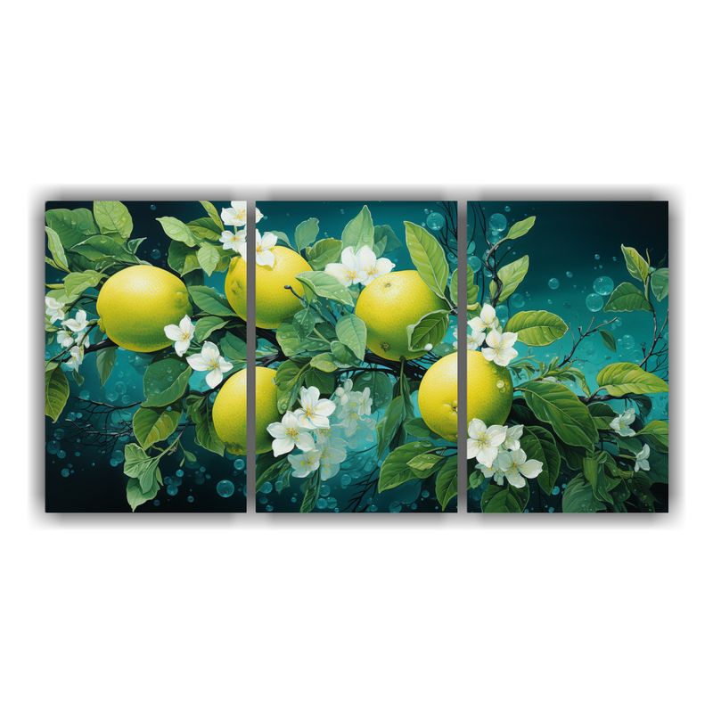 GENERICO - Cuadro Decorativo Set 3 Lienzos Finas Líneas Originalidad  240x120cm