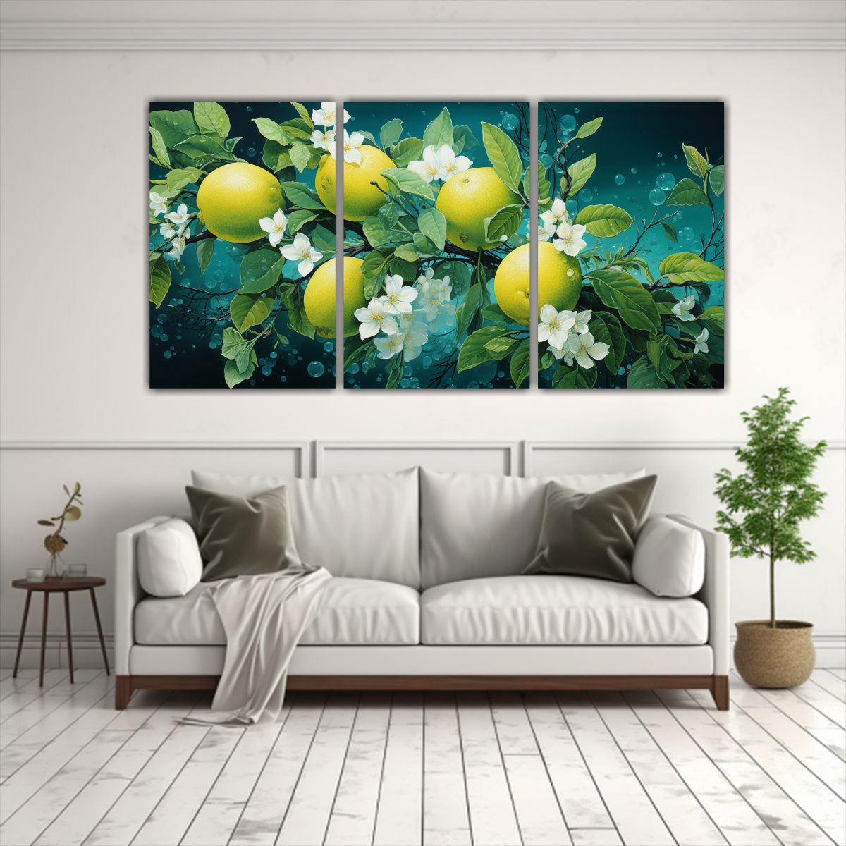 GENERICO - Cuadro Decorativo Set 3 Lienzos Finas Líneas Originalidad  240x120cm
