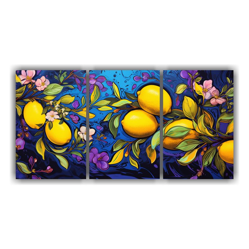 GENERICO - Pinturas Decorativas Originales Con Un árbol De Limón En C 240x120cm