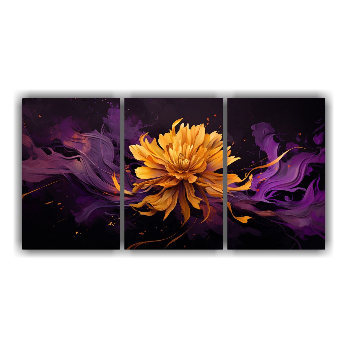 GENERICO - Pinturas Decorativas Juveniles De Tres Artes En Colores Púr 240x120cm