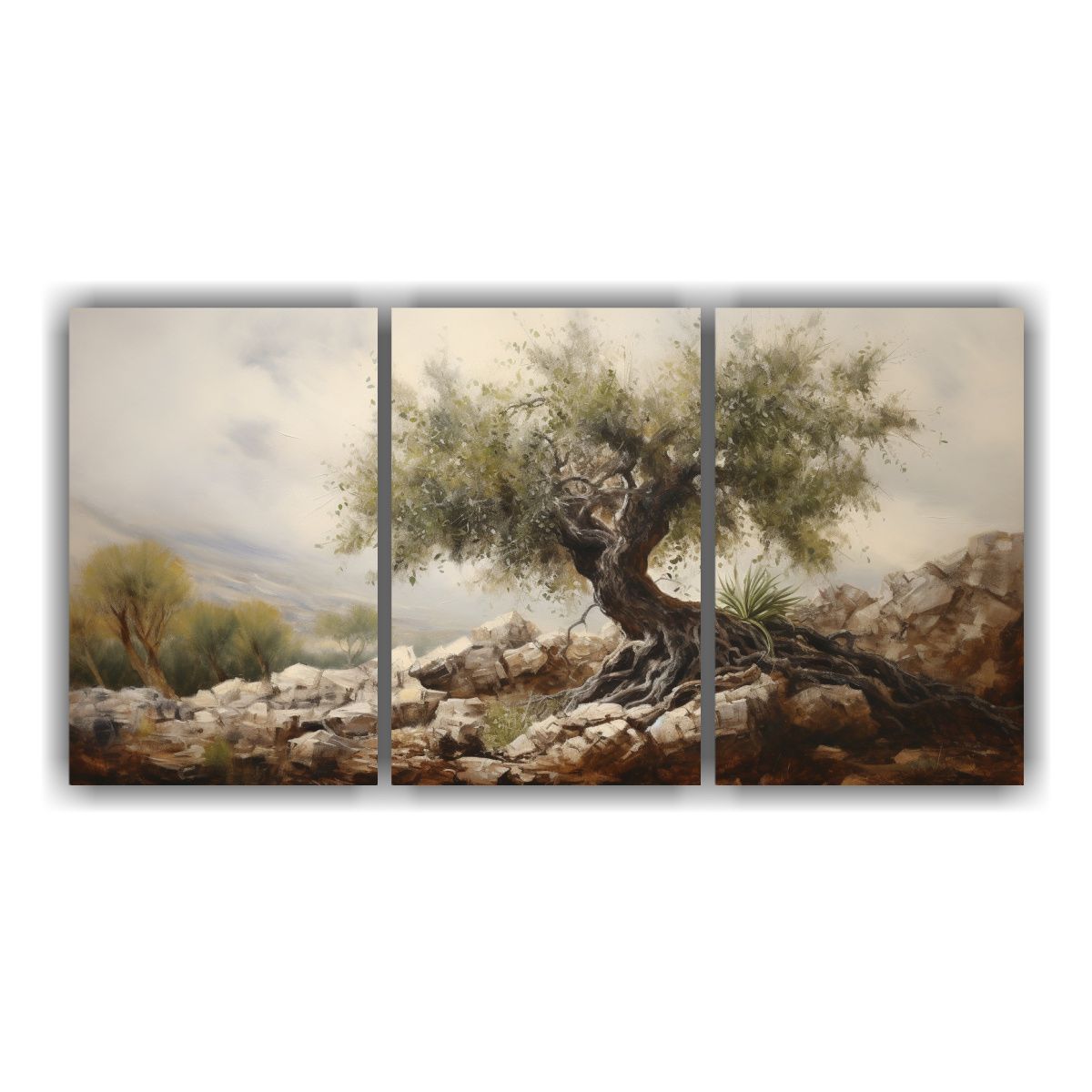 GENERICO - Tres Artes De Pared Modernos Para Comedor Pintura Abstracta  240x120cm