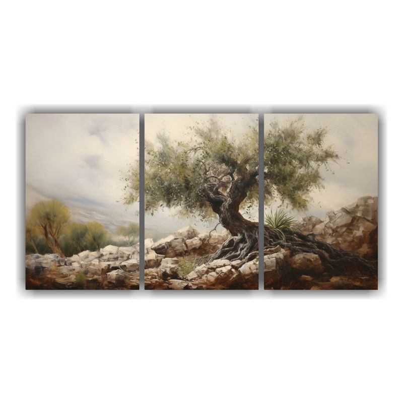 GENERICO - Tres Artes De Pared Modernos Para Comedor Pintura Abstracta  240x120cm