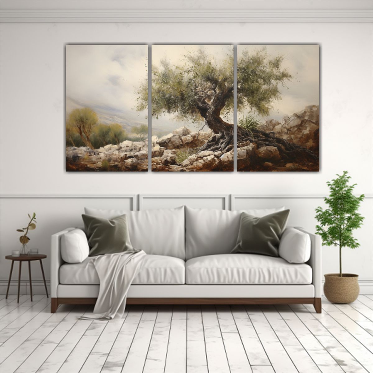GENERICO - Tres Artes De Pared Modernos Para Comedor Pintura Abstracta  240x120cm