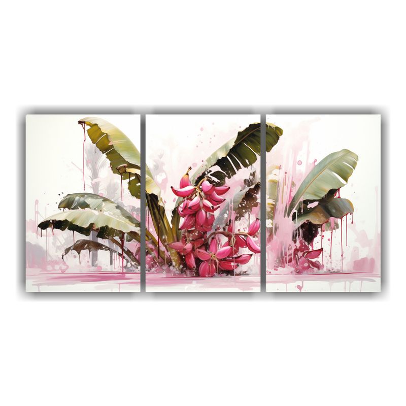 GENERICO - Pintura Abstracta Intensa De Un árbol De Plátano Blanco Y  240x120cm