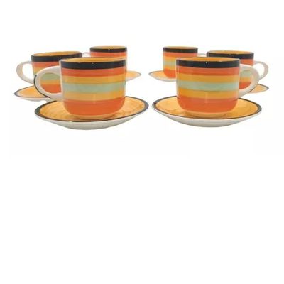 Imagen 2 del producto Set De Tazas De Loza Con Plato Cafe 12pcs 350ml