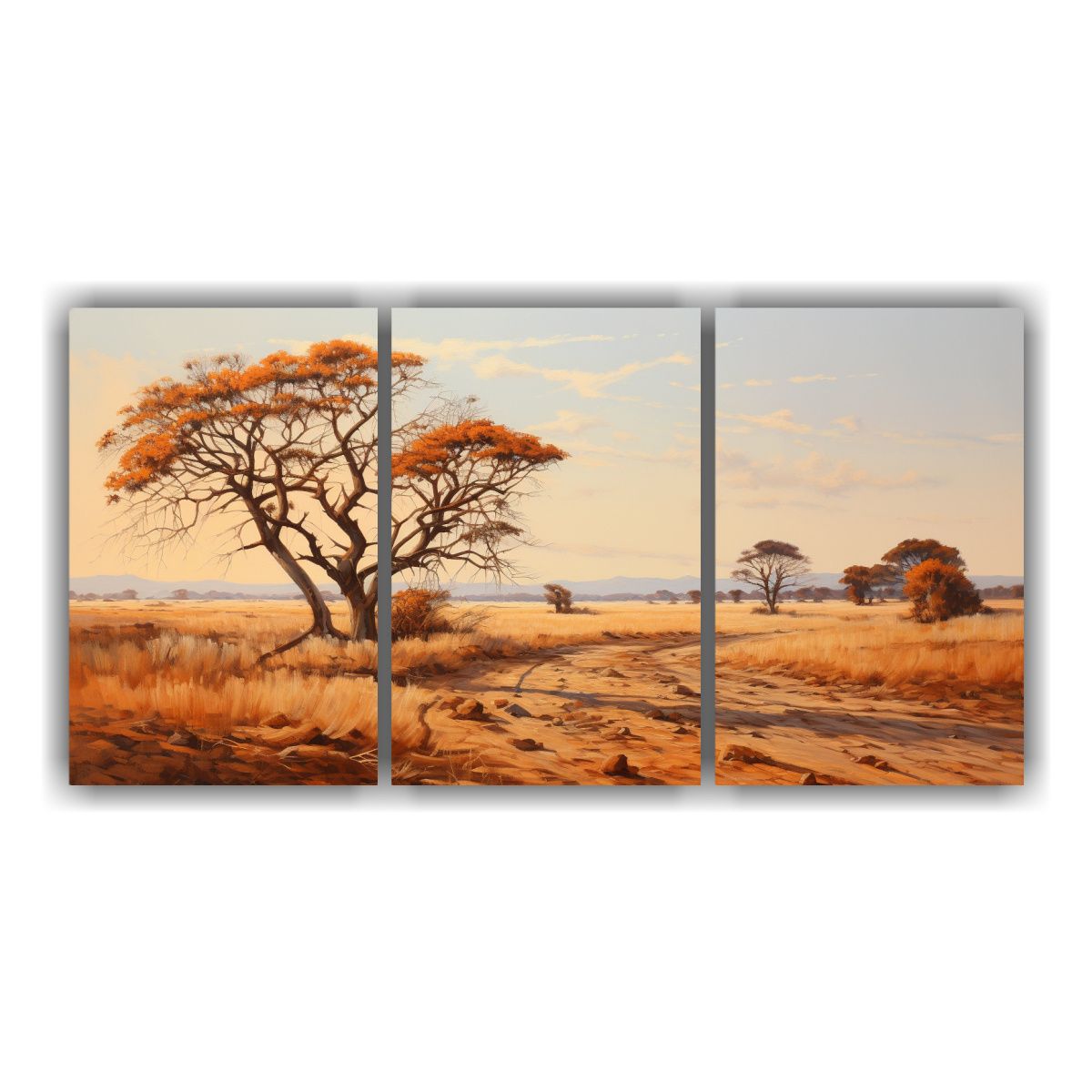 GENERICO - Pintura Abstracta Detallada árbol De La Sabana Y Desierto 240x120cm