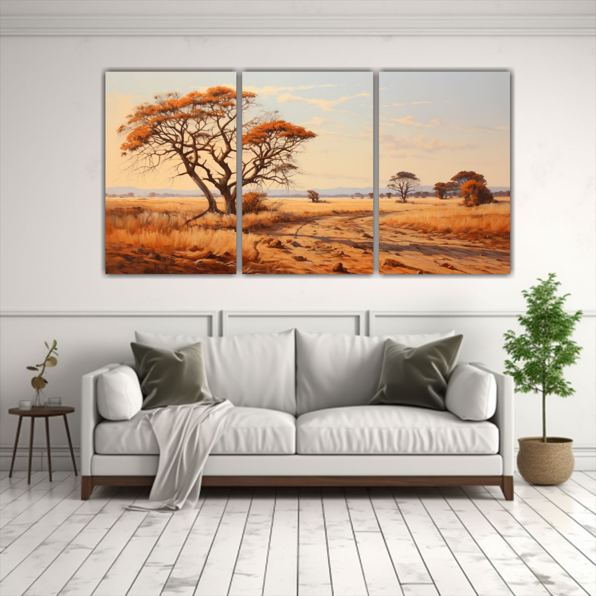 GENERICO - Pintura Abstracta Detallada árbol De La Sabana Y Desierto 240x120cm