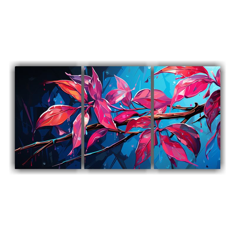 GENERICO - Pintura Decorativa Abstracta De Hojas De Bambú En Colores T 240x120cm