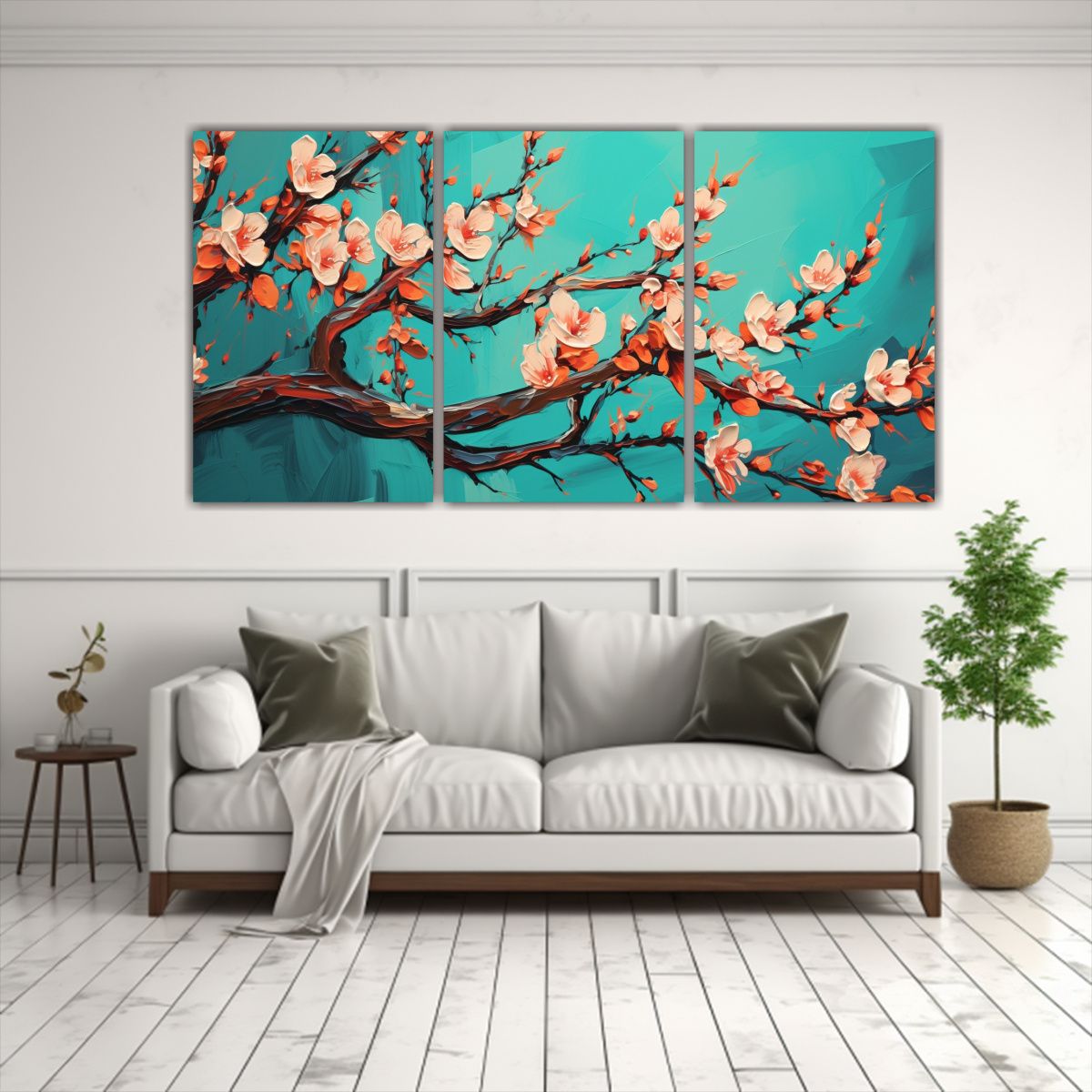 GENERICO - Composición Equilibrada De Un árbol Melocotón En Colores  240x120cm