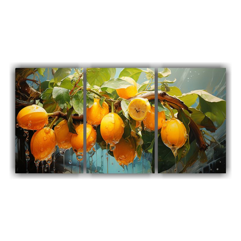 GENERICO - Pintura Abstracta De árbol De Plátano En Colores Naranja Y 240x120cm
