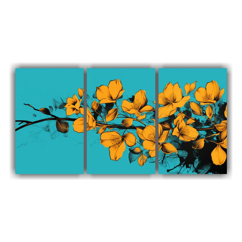 GENERICO - Pintura Decorativa Neonoir Exuberante De Un árbol De Naranj 240x120cm