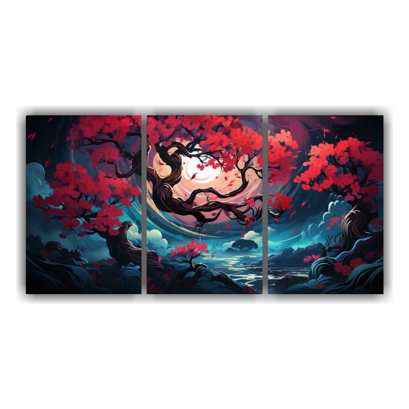 GENERICO - Pinturas Decorativas En Lienzo Con Finas Líneas Brillantes  240x120cm