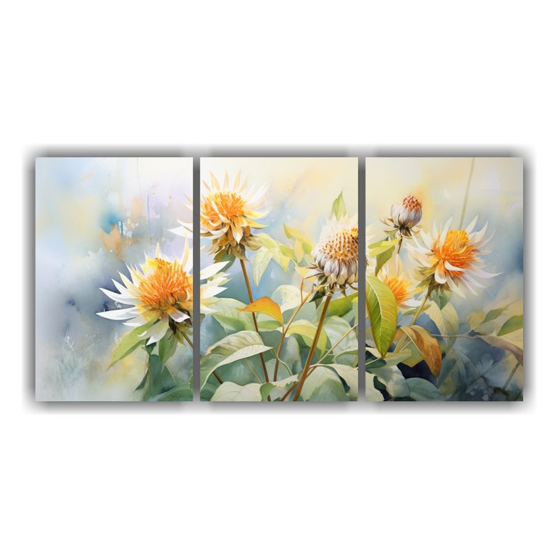 GENERICO - Arte De Pared Abstracto En Colores Pastel De Flores De Alcac 240x120cm