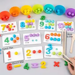 MONTESSORI WOOD - Juego Didactico De Madera Sensorial Motricidad Fina Niños