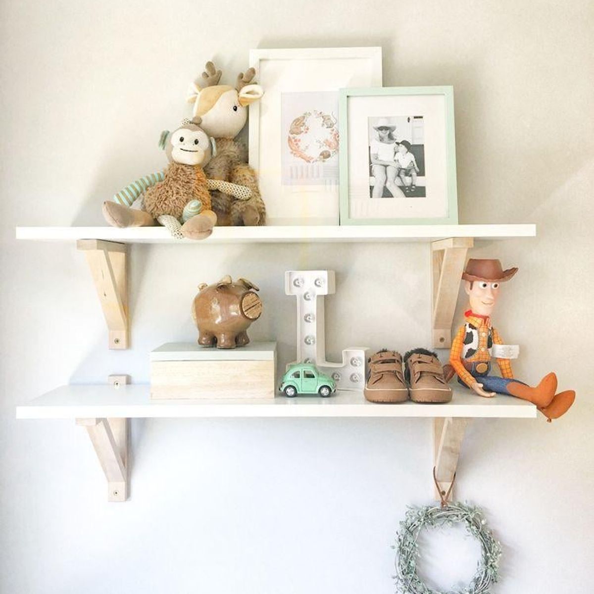 GENERICO - Par De Repisas Flotantes Nordicas 50cm