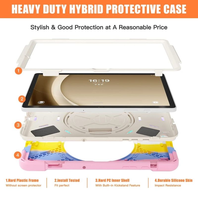 GENERICO - Funda Antigolpes Para Samsung Galaxy Tab A9 Plus Full Color Rosa