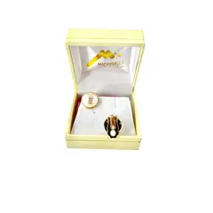 MALLORCA - Aros Media Perlas con Clip 12 mm Enchapado en Oro