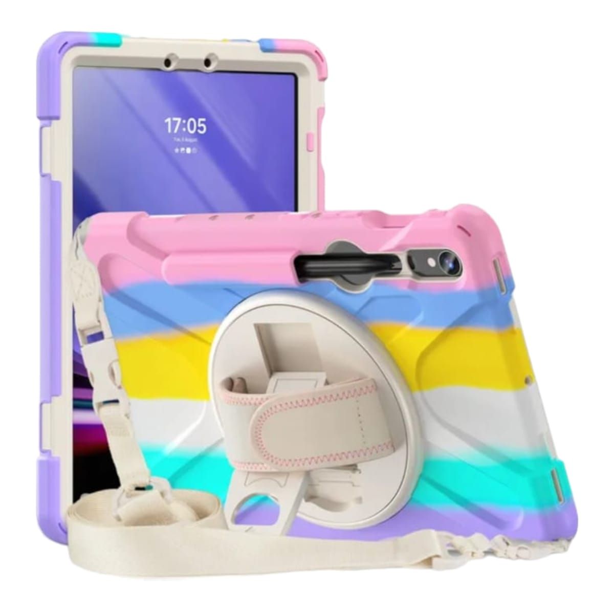 GENERICO - Funda Antigolpes Para Samsung Galaxy Tab S9 FE Full Color Rosa