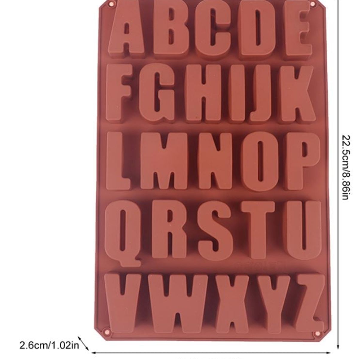 GENERICO - Molde De Silicona Letras Mayúsculas Abecedario Completo