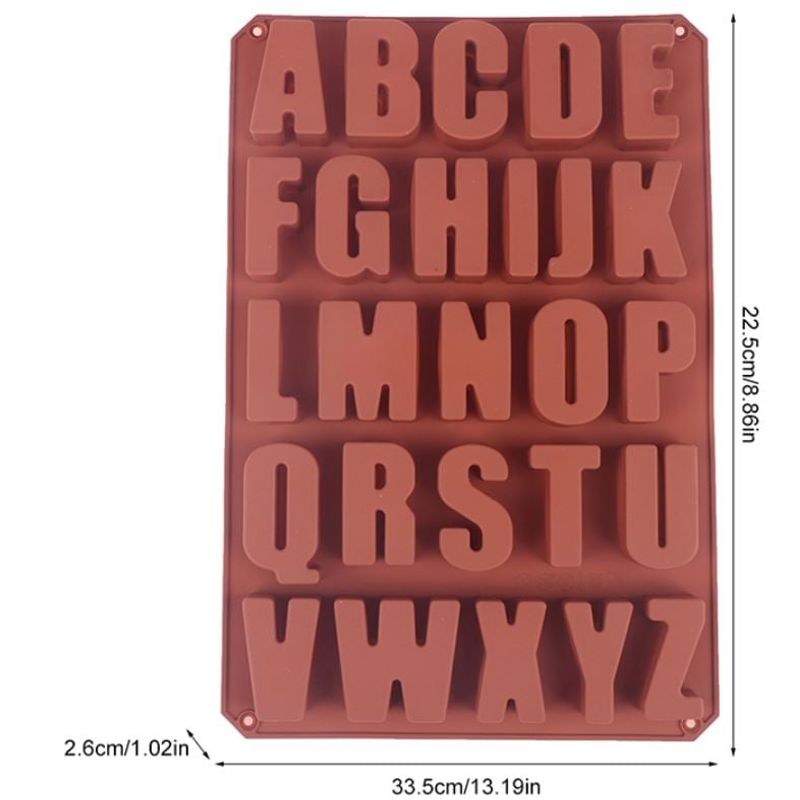 GENERICO - Molde De Silicona Letras Mayúsculas Abecedario Completo +Regalo