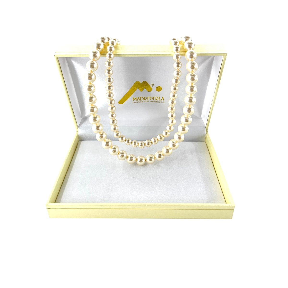 MALLORCA - Collar Doble de Perlas de Mallorca Enchapado en Oro 48 cm