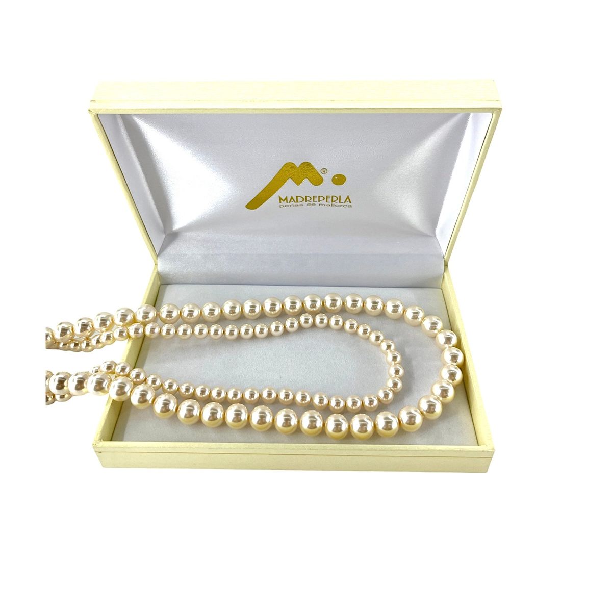 MALLORCA - Collar Doble de Perlas de Mallorca Enchapado en Oro 48 cm