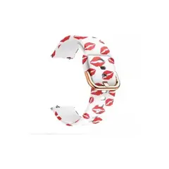 GENERICO - Correa Compatible Samsung Watch Active 1 & 2 Labio Rojo 20mm
