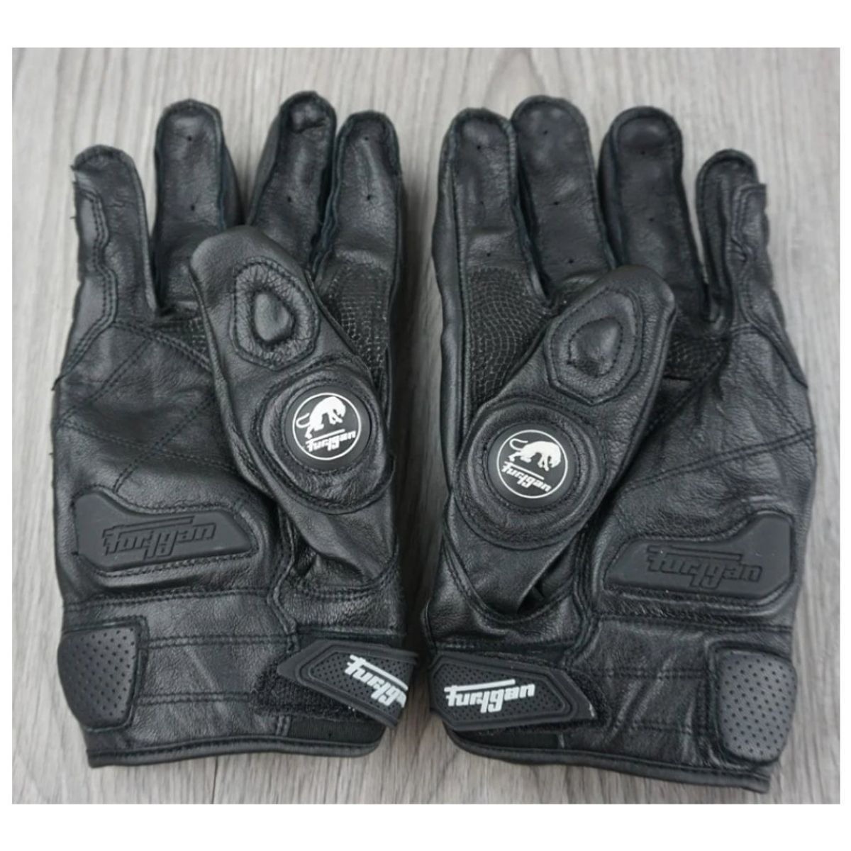 GENERICO - Guantes de cuero para motos alta protección  L