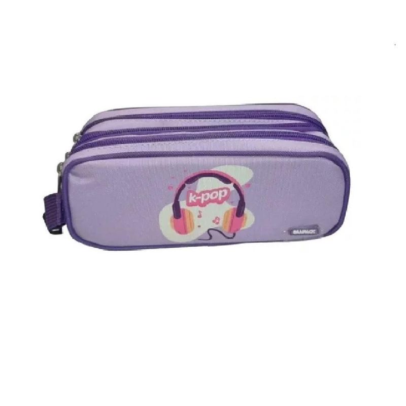 ARTIDIX - Estuche Escolar Morado K-pop Tres Cierres Artidix