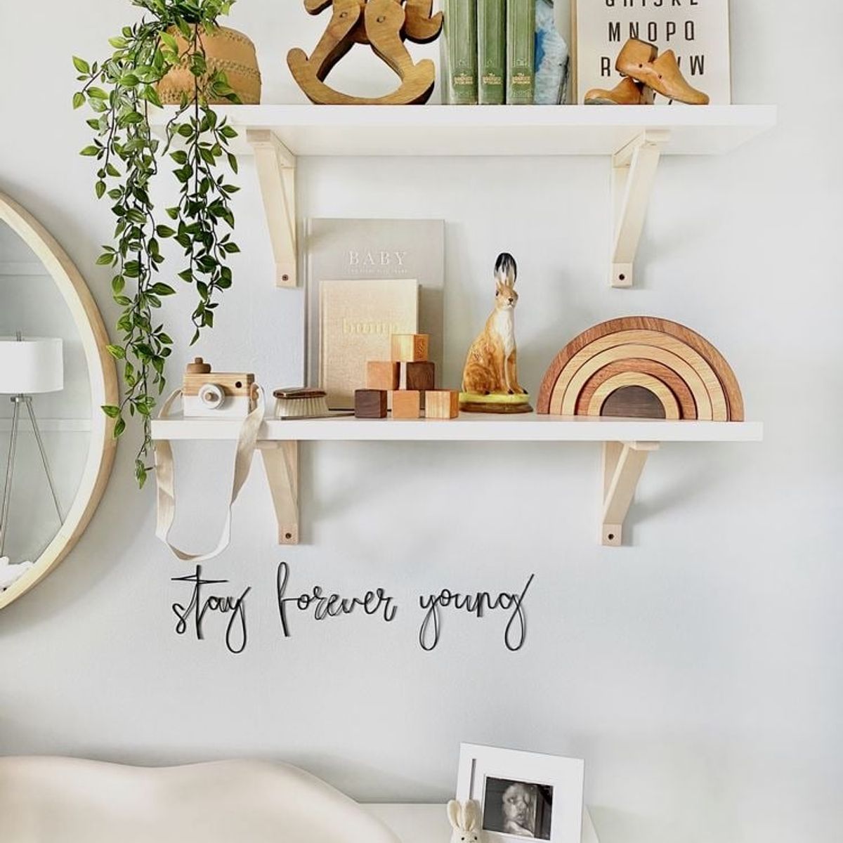 GENERICO - Par De Repisas Flotantes Nordicas 80cm