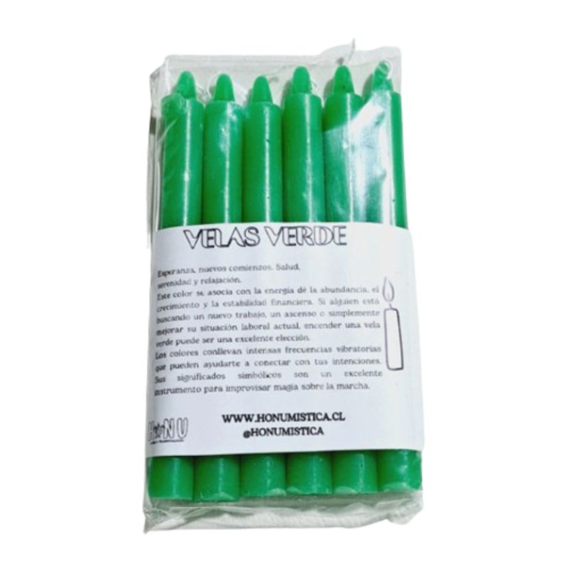GENERICO - Pack 6 velas verde