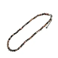 GENERICO - Collar de piedra pulida Rodonita