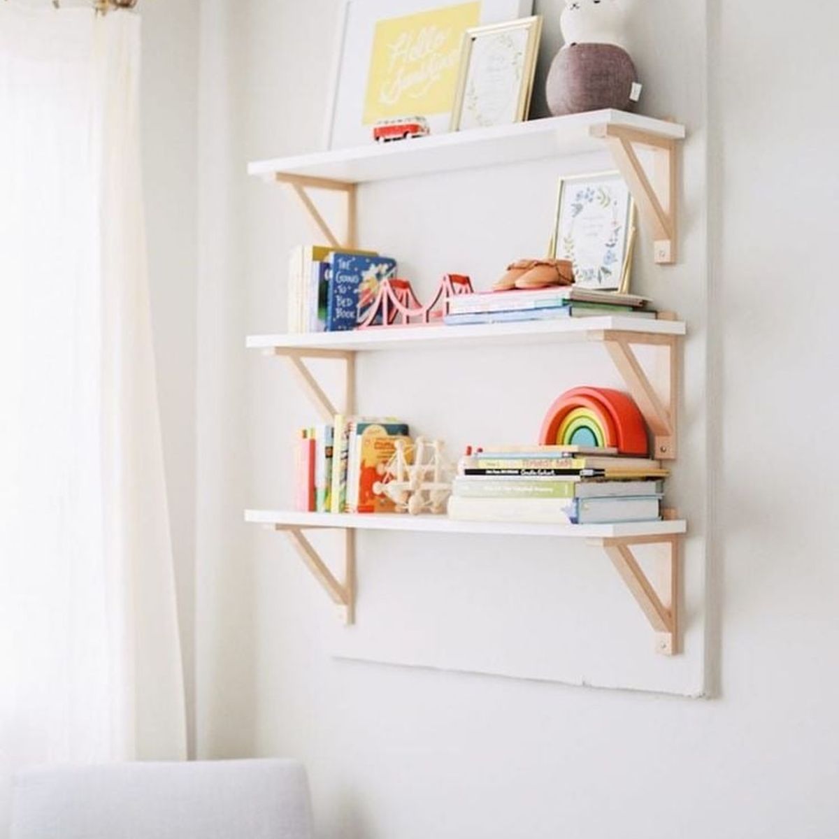 GENERICO - Set  De Repisas Flotantes Nordicas 60cm