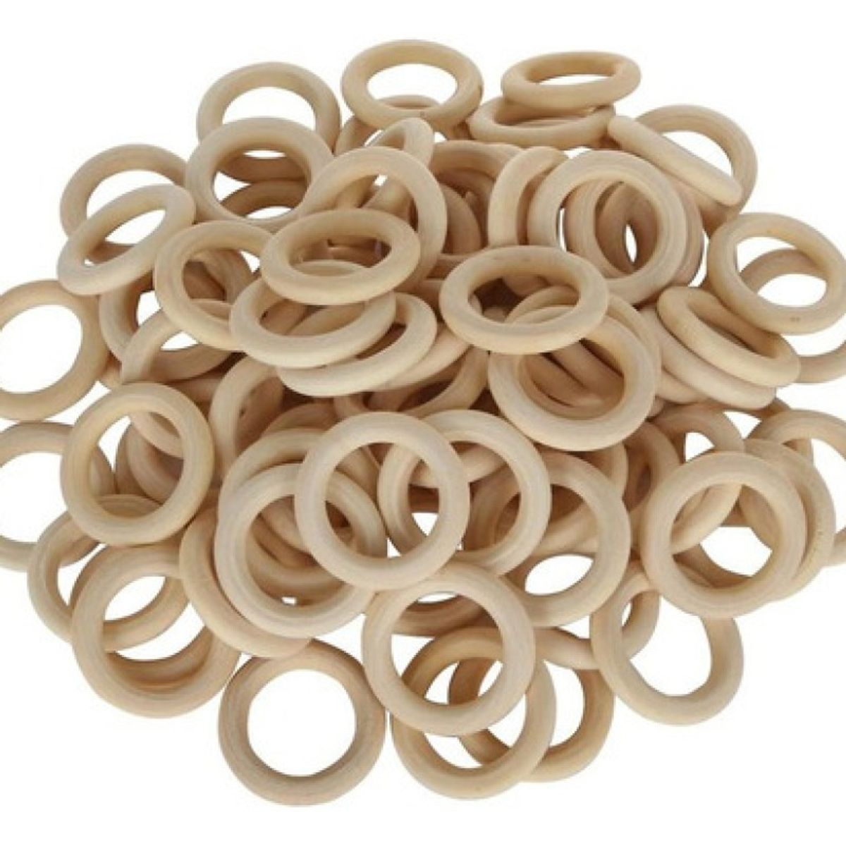 GENERICO - Argollas De Madera 3 Cm Pack 200 Gramos 150 Unidades Aprox