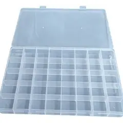 GENERICO - Caja Organizadora Transparente 40 Espacios Hama Mostacillas