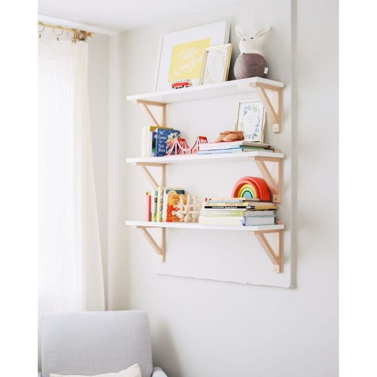 GENERICO - Set  De Repisas Flotantes Nordicas 80cm