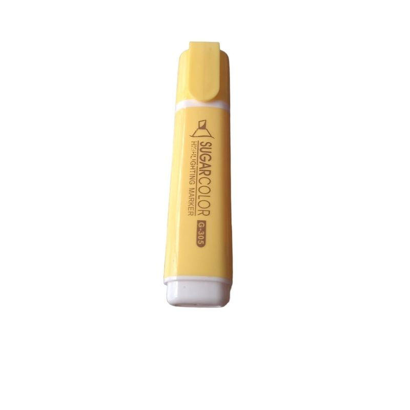 GENERICO - Destacador Amarillo Pastel Punta Biselada