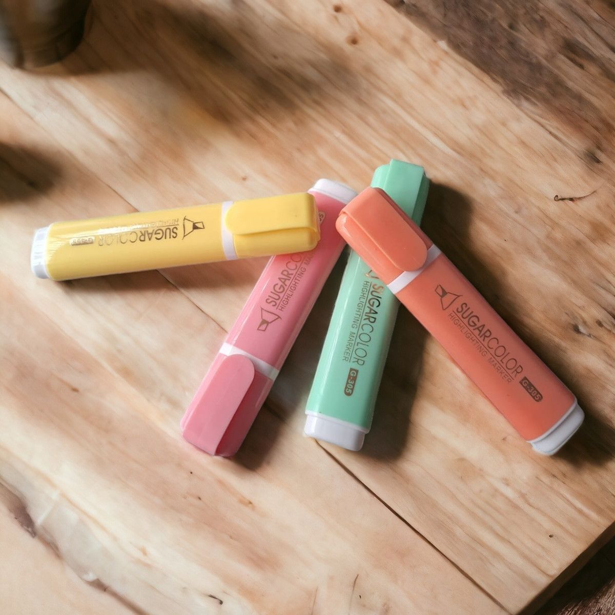 GENERICO - Destacador Rojo Pastel Punta Biselada