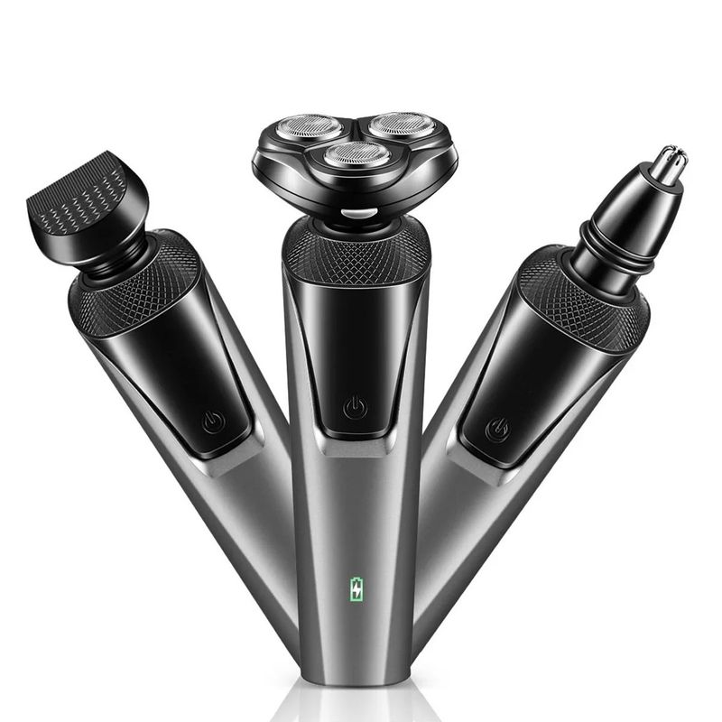 EDWINAYY - Maquina De Afeitar Electrica Barba 3 En 1 Usb Seco Humedo