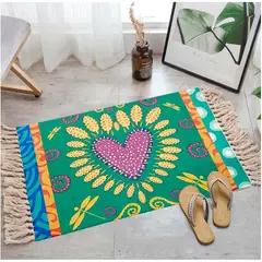 GENERICO - Bajada de cama Kilim de estilo etnico 60x90 cm 02