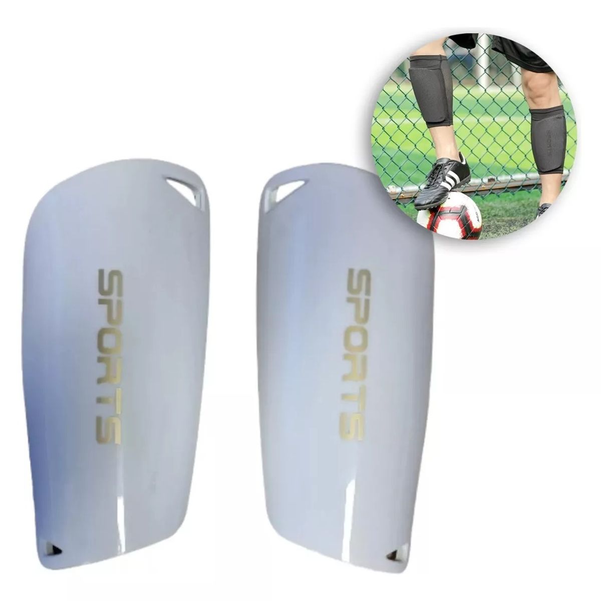 GENERICO - Canillera Espinillera Fútbol Hockey Protectoras Niño Mediano