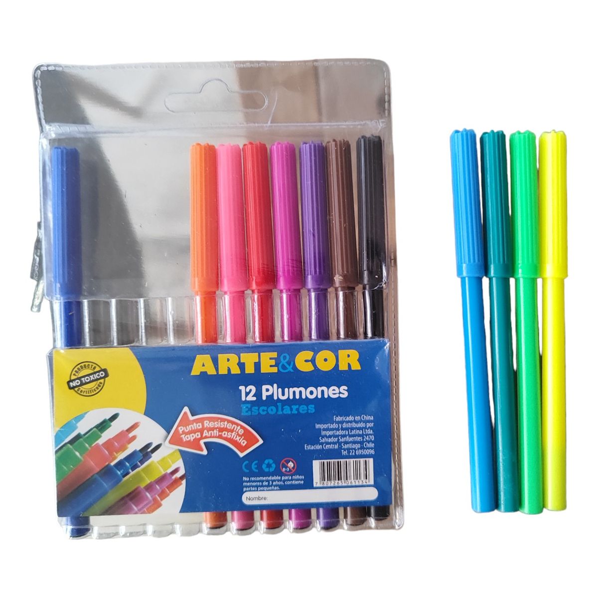 GENERICO - Lapiz Scripto Caja 12 Colores Artecor