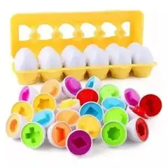 JUEGOS MAGICOS - Juego Encaje Huevos Montessori 12 Unidades Figuras