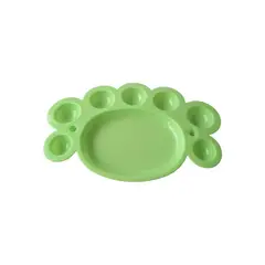 GENERICO - Mezclador 7 Posillos Tempera Plástico Verde